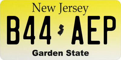 NJ license plate B44AEP