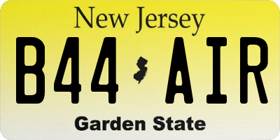 NJ license plate B44AIR