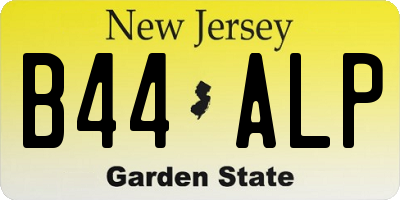 NJ license plate B44ALP