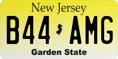 NJ license plate B44AMG