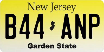 NJ license plate B44ANP