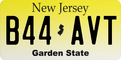 NJ license plate B44AVT