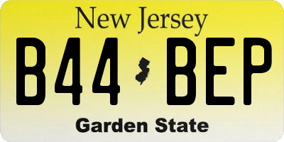 NJ license plate B44BEP