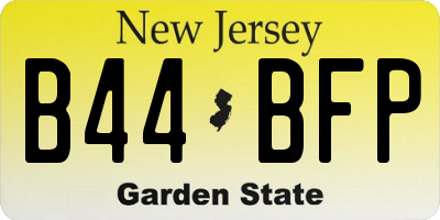 NJ license plate B44BFP