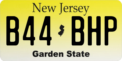 NJ license plate B44BHP