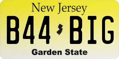 NJ license plate B44BIG