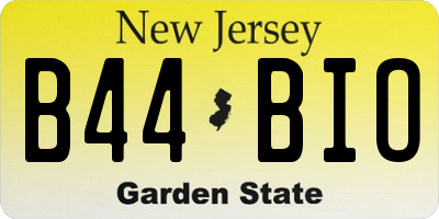 NJ license plate B44BIO