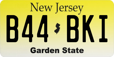 NJ license plate B44BKI