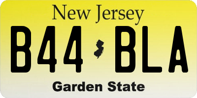NJ license plate B44BLA