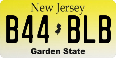 NJ license plate B44BLB