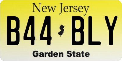 NJ license plate B44BLY