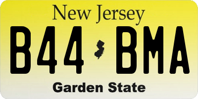 NJ license plate B44BMA