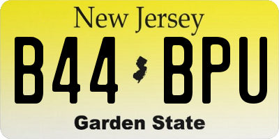 NJ license plate B44BPU