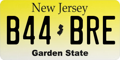 NJ license plate B44BRE