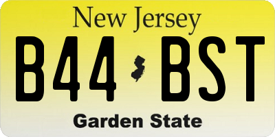 NJ license plate B44BST