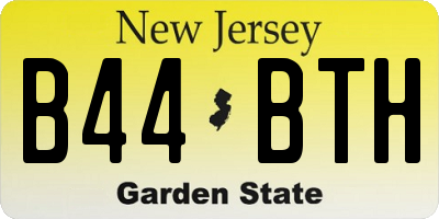 NJ license plate B44BTH