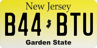 NJ license plate B44BTU