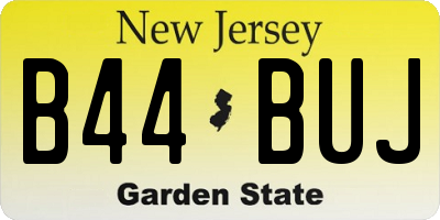 NJ license plate B44BUJ