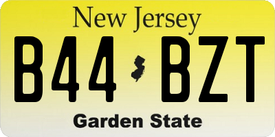 NJ license plate B44BZT