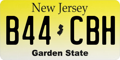 NJ license plate B44CBH