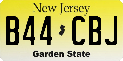 NJ license plate B44CBJ