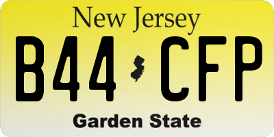 NJ license plate B44CFP