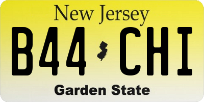 NJ license plate B44CHI