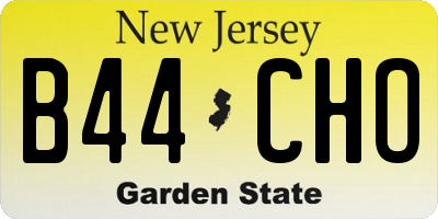 NJ license plate B44CHO