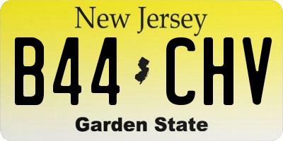 NJ license plate B44CHV