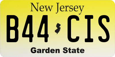 NJ license plate B44CIS