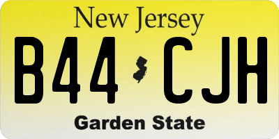 NJ license plate B44CJH
