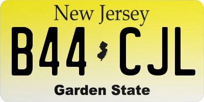 NJ license plate B44CJL