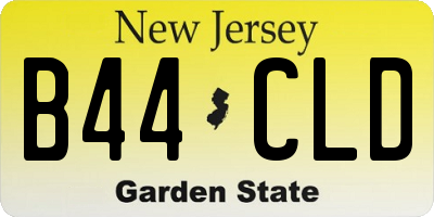 NJ license plate B44CLD