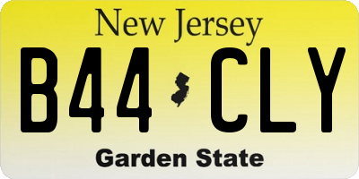 NJ license plate B44CLY
