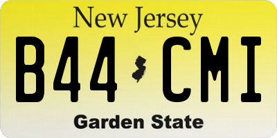 NJ license plate B44CMI