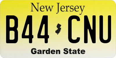 NJ license plate B44CNU