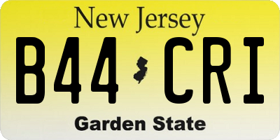 NJ license plate B44CRI
