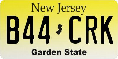 NJ license plate B44CRK