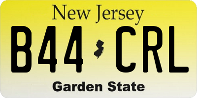 NJ license plate B44CRL