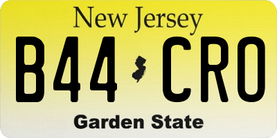 NJ license plate B44CRO