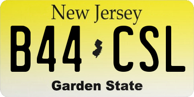 NJ license plate B44CSL