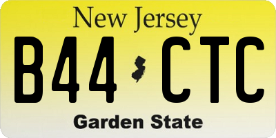 NJ license plate B44CTC