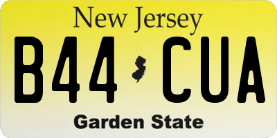 NJ license plate B44CUA