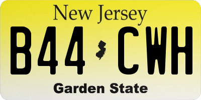 NJ license plate B44CWH