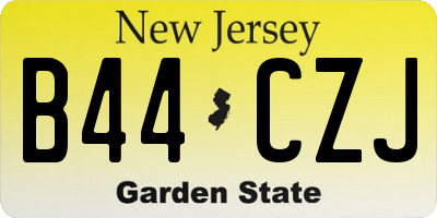 NJ license plate B44CZJ