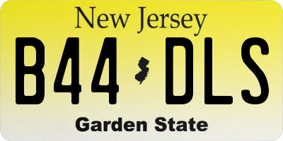 NJ license plate B44DLS