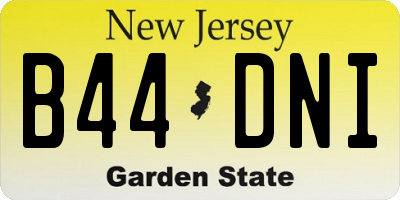 NJ license plate B44DNI