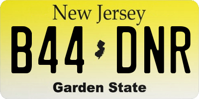 NJ license plate B44DNR