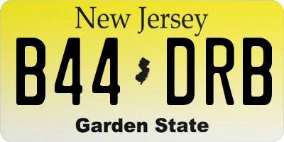NJ license plate B44DRB