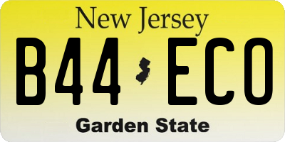 NJ license plate B44ECO